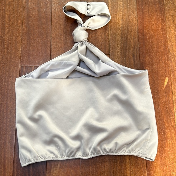 Icone Par Simon’s halter knot top | grey - Picture 3 of 6